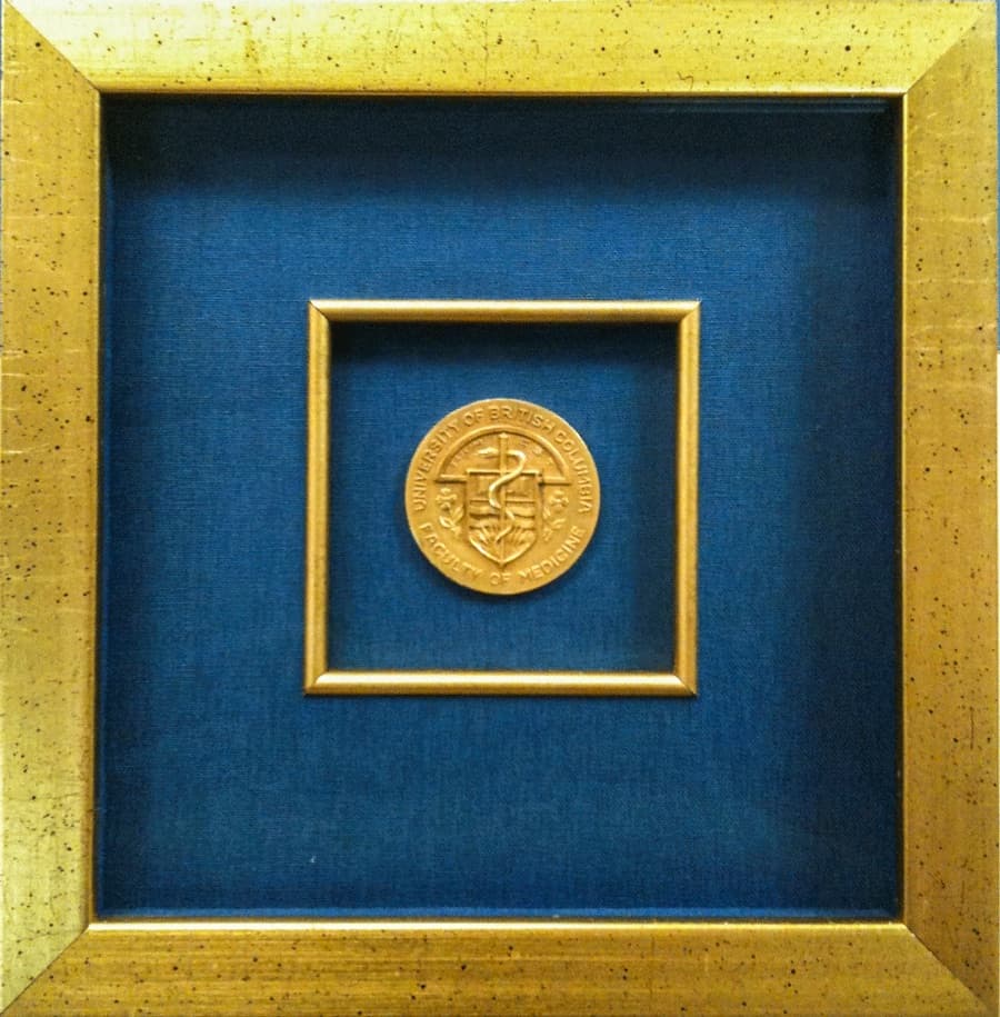 Military medals in a custom shadow box frame